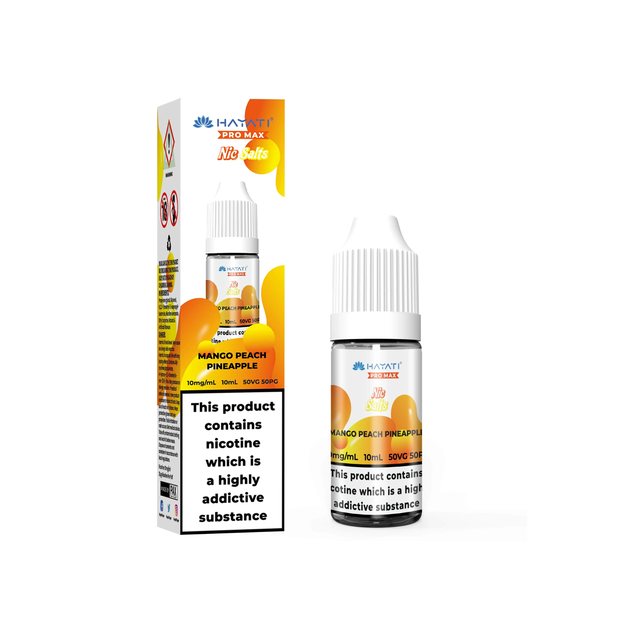 Mango Peach Pineapple E-Liquid by Hayati Pro Max Nic Salts