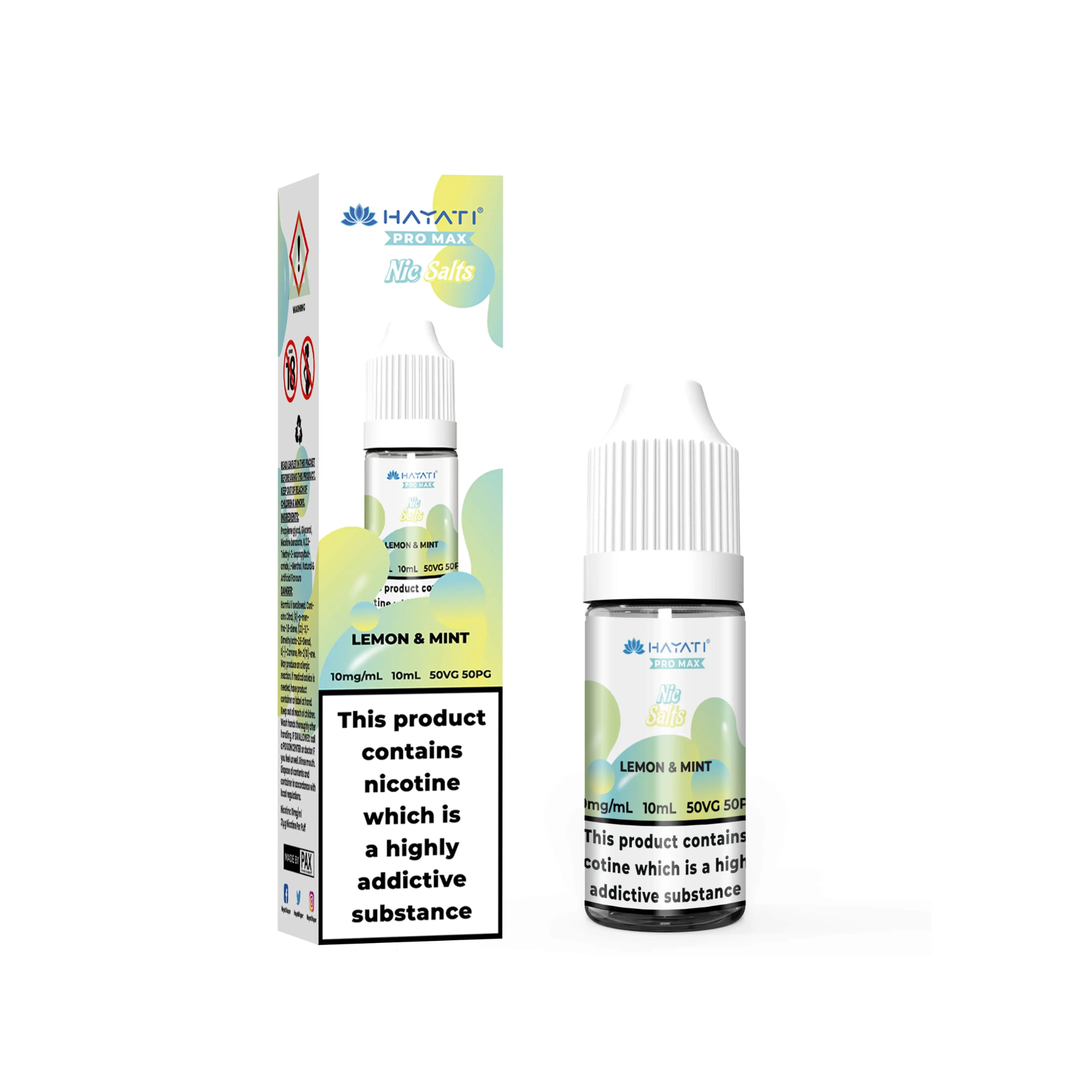 Lemon & Mint E-Liquid by Hayati Pro Max Nic Salts
