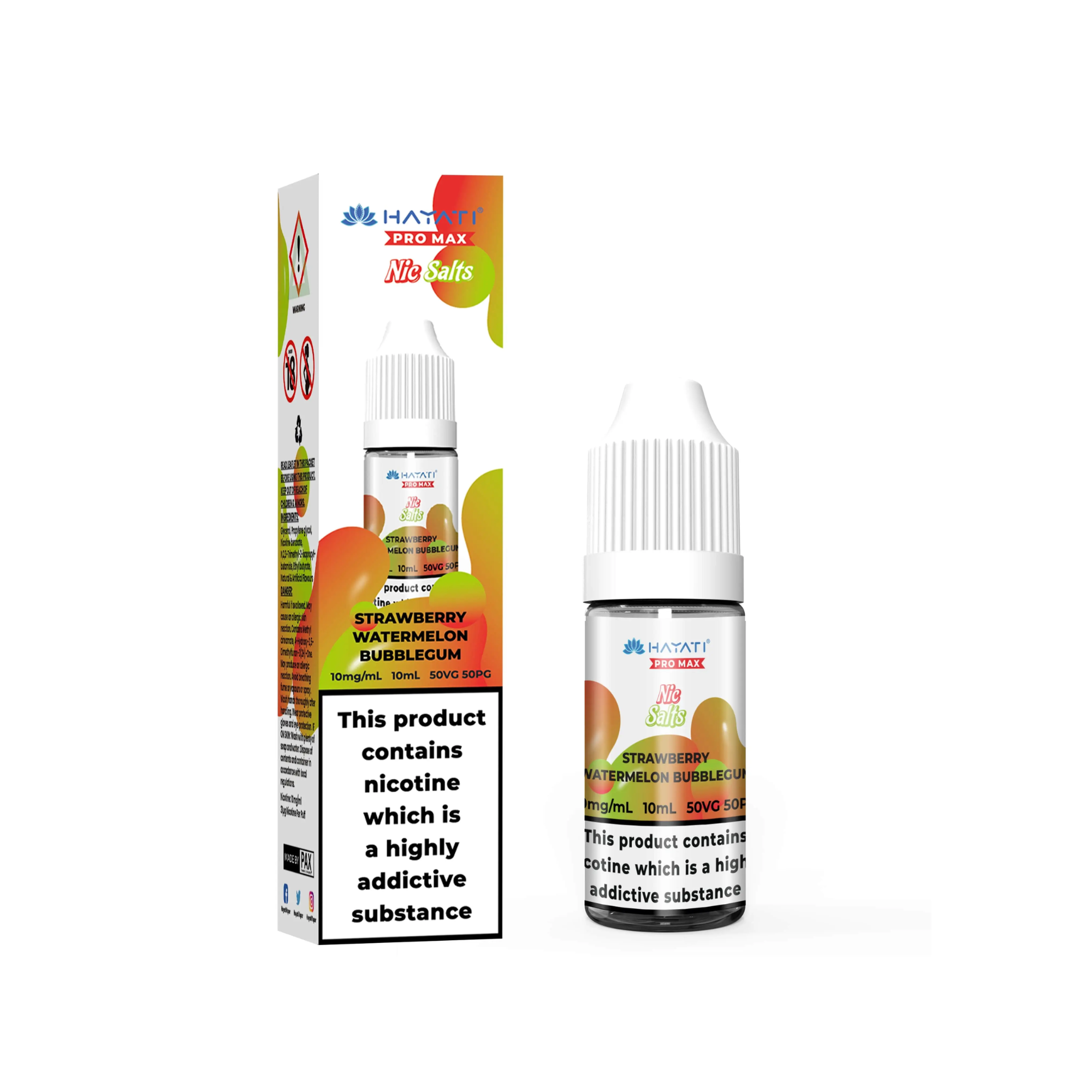 Strawberry Watermelon Bubblegum E-Liquid by Hayati Pro Max Nic Salts