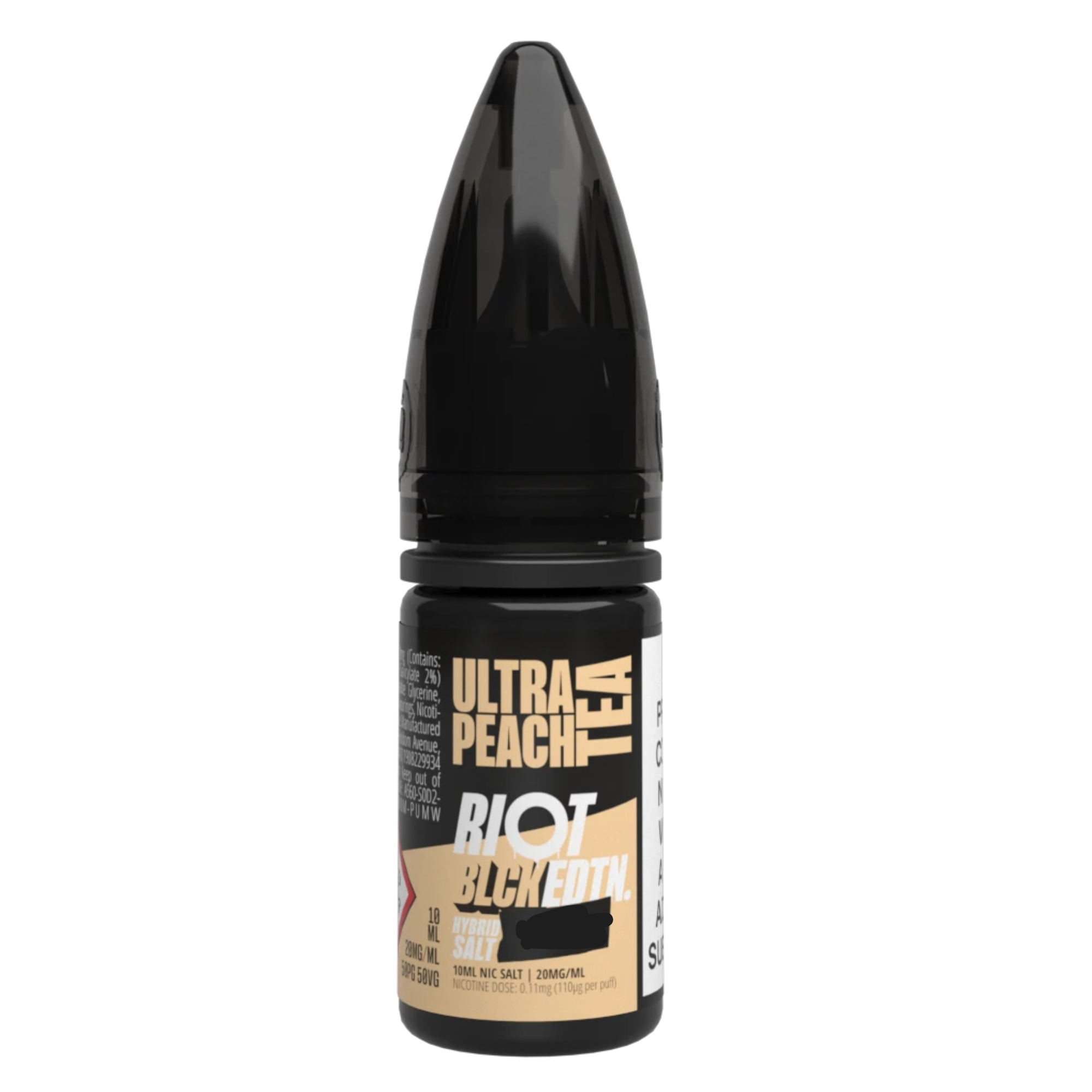 Ultra Peach Tea E-Liquid by Riot Salt Black Edition