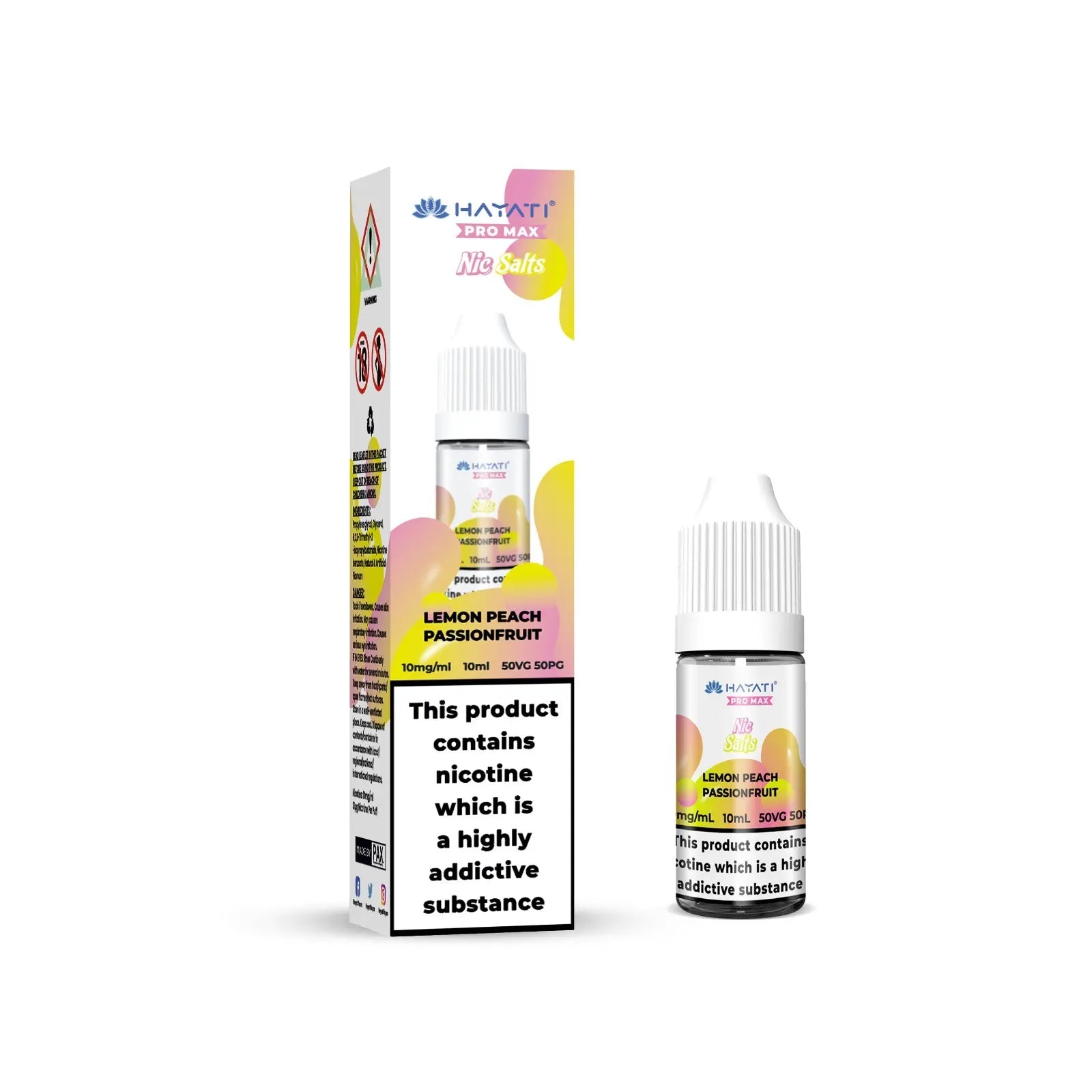 Lemon Peach Passionfruit E-Liquid by Hayati Pro Max Nic Salts