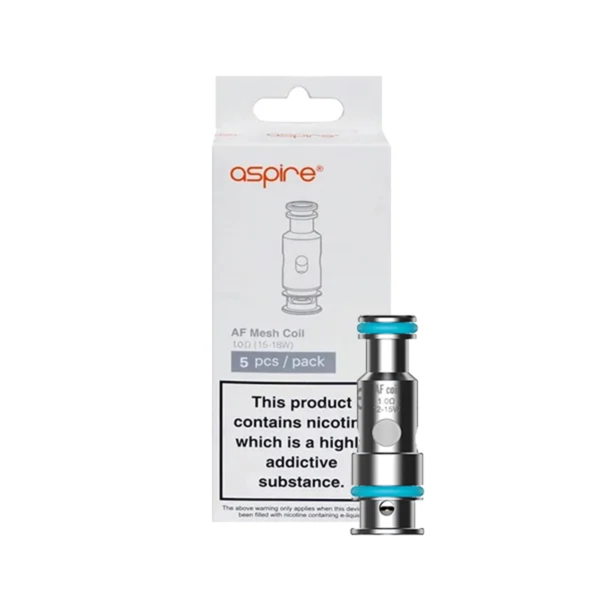 Aspire AF Replacement Coils MTL & RDTL Vaping, Mesh Build, Compatible With High PG E-Liquid