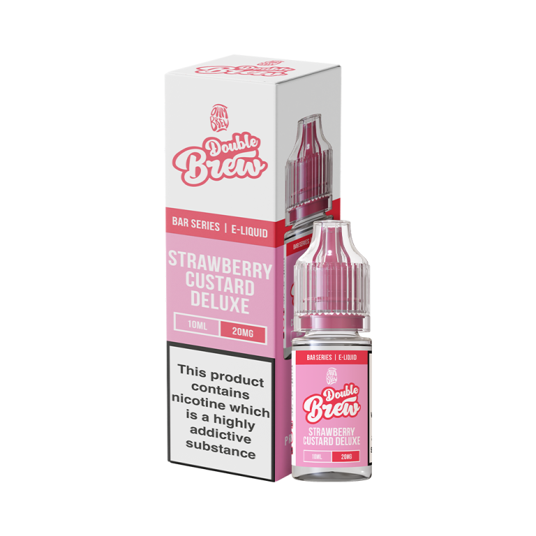 Ohm Brew Double Brew Bar Series Strawberry Custard Deluxe Nic Salt E-Liquid