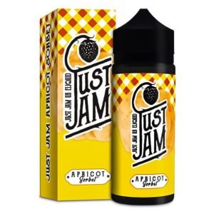 Just Jam Apricot sorbet 100ml eliquid shortfill bottle with box 1