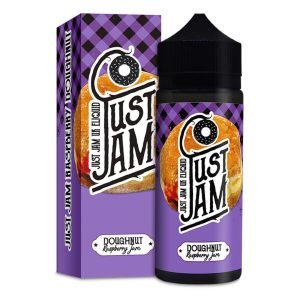 Just Jam doughnut raspberry jam 100ml eliquid shortfill bottle with box