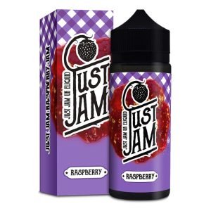 Just Jam raspberry 100ml eliquid shortfill bottle with box