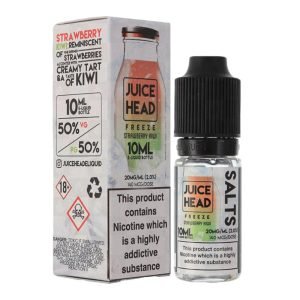 juice head freeze strawberry kiwi nicotine salt eliquid bottle with box