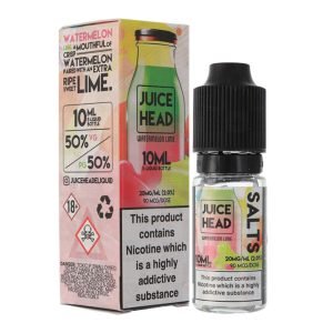 juice head watermelon lime nicotine salt eliquid bottle with box