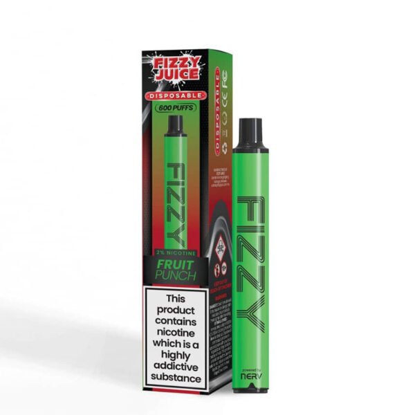 fizzy juice fruit punch disposable vape pod bar with box