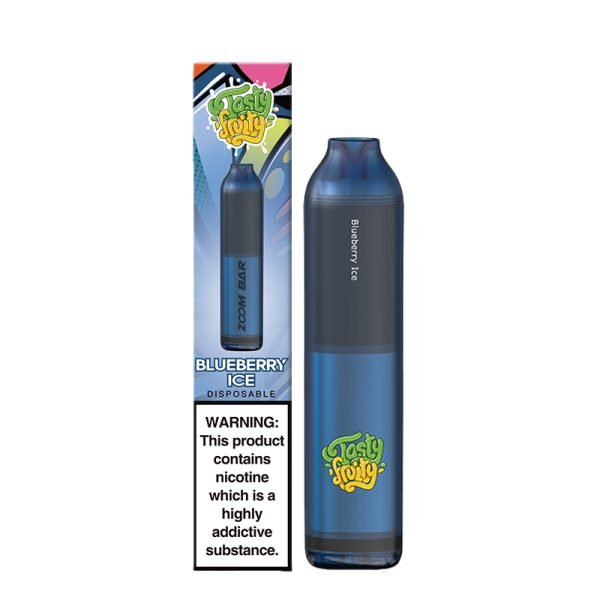 tasty fruity zoom bar blueberry ice disposable vape pod with box 3