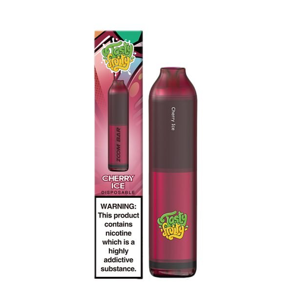 tasty fruity zoom bar cherry ice disposable vape pod with box 2