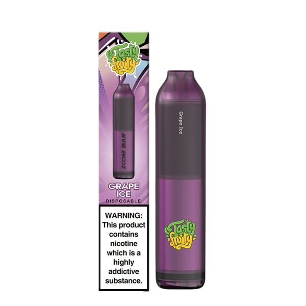 tasty fruity zoom bar grape ice disposable vape pod with box 2