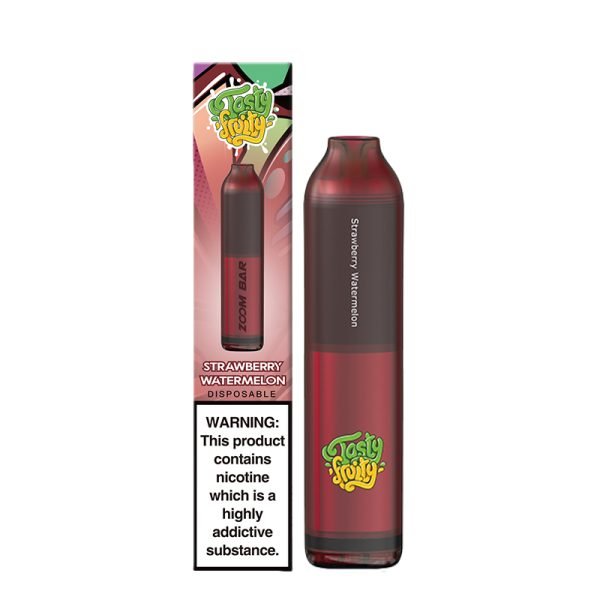 tasty fruity zoom bar strawberry watermelon disposable vape pod with box 2