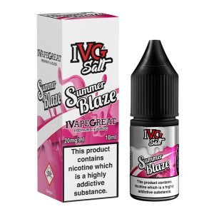 Summer blaze nicotine salt eliquid bottle with box by i vg salt