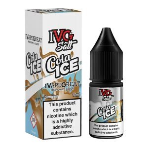 cola ice nicotine salt eliquid bottle with box by i vg salt
