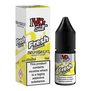 fresh lemonade nicotine salt eliquid bottle with box by i vg salt