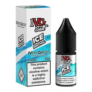 ivg ice menthol nicotine salt eliquid bottle with box by ivg salt