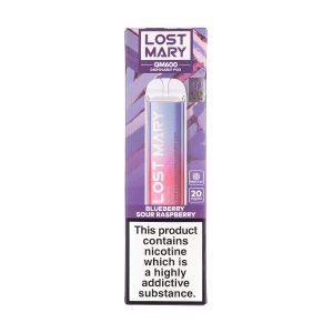 Lost Mary QM600 Blueberry Sour Raspberry Disposable Vape Pen