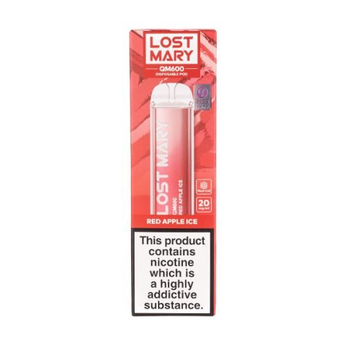 Lost Mary QM600 Red Apple Ice Disposable 600 Puff Vape Pen