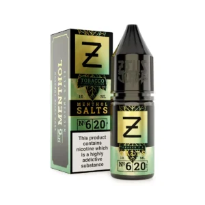 menthol zeus tobacco 20mg 10ml nicotine salts white